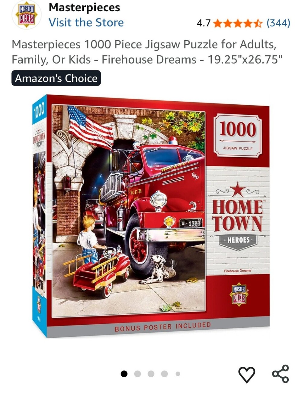 Hometown Heroes Firehouse 1000p Puzzle